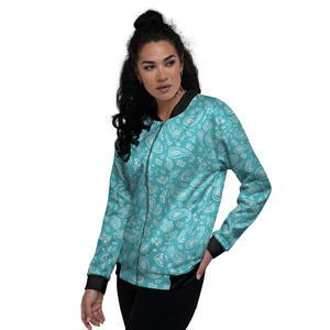 Chaqueta bomber ligera y transpirable para mujer con cremallera, manga larga y bolsillos, logotipo personalizado, diseño raglán relleno de algodón - Product Image 2
