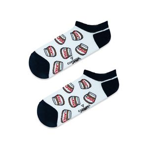 Chaussettes de luxe blanches brodées Patik, motif Nutella, respirantes, imprimé coloré pour filles, logo personnalisé, taille unique, usage quotidien printemps - Product Image 1
