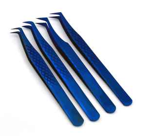 Pinces à extensions de cils professionnelles en acier inoxydable, cils colorés, haute précision, antistatiques, outils pour extensions de cils - Product Image 2