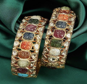 Bracelets larges en laiton de luxe avec motifs gravés en diamant. Élégant. Disponible à prix de gros. - Product Image 4