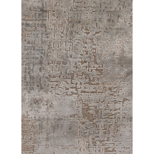 Tapis Jaipur US-Entropy à motif abstrait, noué à la main, en laine et soie de bambou, pour la maison et le salon, disponible en 9x12, gris et noir - Product Image 3