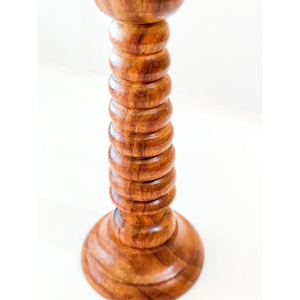 Bougeoir en bois de collection Smarts pour la maison, le mariage et la fête, 8 "(marron) - Product Image 3
