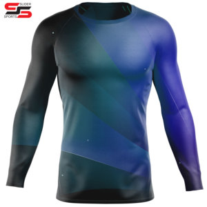 Wholesale Sublimation High Quality <b>Men's</b> Quick Dry Turtleneck Long Sleeve <b>Compression</b> <b>Shirts</b> Workout Muscle Gym <b>Shirts</b> Top - Product Image 1