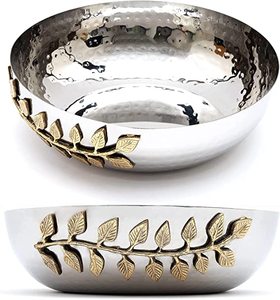 Cuenco decorativo de Metal dorado para cocina, mesa de comedor, tazón para servir frutas para el hogar, nuevo diseño - Product Image 3