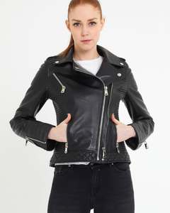 Chaqueta de Motocicleta de Cuero Vacuno Genuino de Alta Calidad para Mujer, Transpirable, con Acabado Procesado, Color y Logotipo Personalizables - Product Image 4