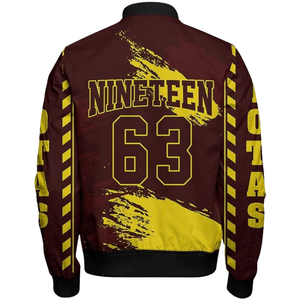 Iota phi theta เสื้อแจ็กเก็ตผ้าซาตินปักลาย1963แบบชาวกรีกเสื้อชั้นนอกบอมเบอร์ - Product Image 2