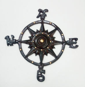 Artisanat en fonte boussole décoration murale articles en métal maison jardin décor mural Vintage boussole artisanat décoration de noël - Product Image 2