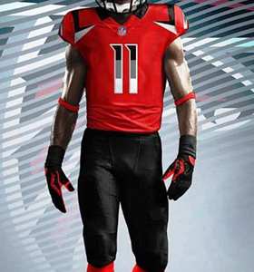 Uniformes de Fútbol Americano Personalizados de Manga Corta, Transpirables, con un Estilo Único en Rojo y Negro, Ropa Deportiva con Estampado por Sublimación - Product Image 3