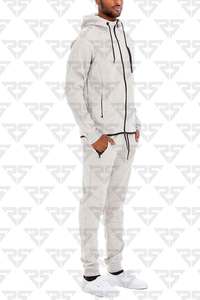 High Quality Slim Fit Cotton <b>Jogging</b> <b>Suit</b> for Men Custom Logo Design with Zipper Luxury Sports Sweatsuit for Gym Use - Product Image 4