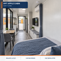Cabane Apple préfabriquée moderne de 20 pieds avec vue panoramique pour observatoire, camping, astronomie, tourisme et escapades