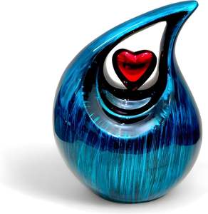 Urne funéraire de luxe en métal en forme de larme pour les cendres d'un adulte |   Fabricant en gros - Product Image 1