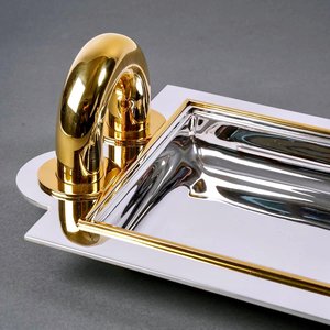 Bandeja de Frutas Art Deco Modernista, Acero Plateado y Vermel Z U, Artesanía, Regreso a Clases - Product Image 3