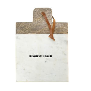 Tabla de cortar redonda de mármol Tabla de cortar hecha a mano de calidad superior Tabla de queso de mármol de lujo con estilo clásico - Product Image 5