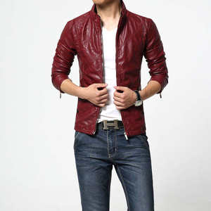 เสื้อแจ็คเก็ตหนังผู้ชายแฟชั่น กันลม ใส่สบาย มีซิป ระบายอากาศได้ดี - Product Image 4