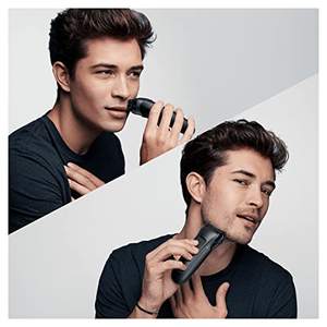 Rasoir électrique rechargeable noir pour hommes, mini rasoir USB à double lame pour le visage, lavable et avec prise à 2 broches - Product Image 1