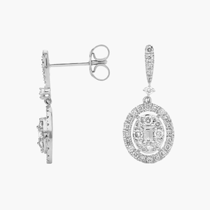 Boucles d'oreilles pendantes en forme de cloche en argent sterling 925 de luxe avec sertissage à griffes, serties de diamants moissanite, tendance, pour les fêtes, les mariages, les fiançailles, cadeau pour - Product Image 3