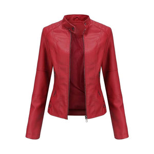 Women's 100% High Quality Sheep Skin Leather Jacket Cotton Filled Windproof Breathable Eco-Friendly New Stylish <b>Fabric</b> Wholesale - Product Image 1