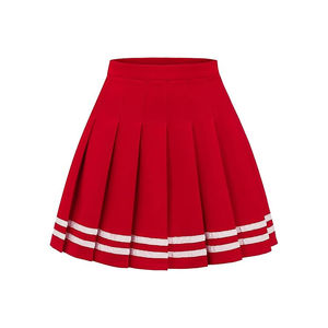 Jupe de tennis hip-hop pour femmes de haute qualité, taille haute, respirante, 100% polyester, vêtements de sport, poches, personnalisable, nom de l'équipe OEM - Product Image 1