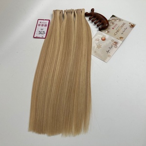 Haute qualité 18 "droite vietnamien Remy vierge Extensions de cheveux bande cheveux 613 + 9C cuticule aligné vague naturelle Piano couleur - Product Image 3