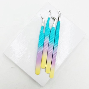 ขนตาปลอมสามสีแบบรัสเซียใช้ขนตาดูแลส่วนตัวทำจากสเตนเลสแข็งแบบกำหนดเองได้45องศา - Product Image 1