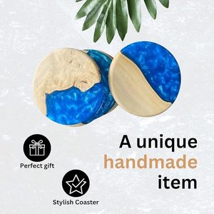Dessous de verre de Table époxy en bois fait à la main à l'aspect royal - Product Image 6