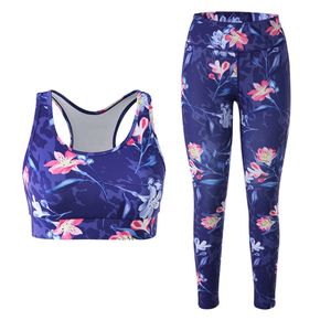 Conjunto de Yoga para Mujer, Moderno y Cómodo, de 2 Piezas, Sujetador Deportivo Comprimido y Leggings Transpirables, Color Sólido, Elástico en la Parte Delantera - Product Image 5