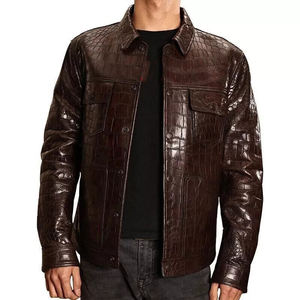 Nouvelle veste en cuir sur mesure pour hommes, vêtement d'extérieur haut de gamme conçu pour les hommes souhaitant un look élégant pendant les mois les plus froids - Product Image 4