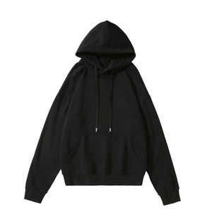 Sudaderas con Capucha Unisex de Alta Calidad, Nuevas, al por Mayor de Fábrica 2025, con Bolsillo Bordado, Personalizables, Color Negro Sólido con Rayas, Casuales de Invierno - Product Image 5