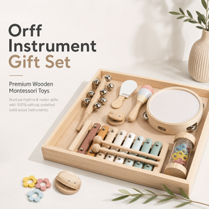 Juguetes Montessori, Instrumento de Percusión de Madera Maciza Ecológico, Juego de 8 Piezas, Xilófono, Sonajeros para Bebés, Instrumento Orff de Madera, Juego de Regalo - Product Image 4