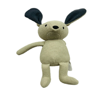 Jouet pour chien en cuir naturel écologique durable, animaux mignons tricotés, jouets en peluche doux en tissu, fabricant, meilleur prix