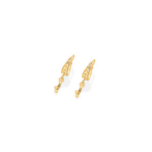 Pendientes de Aro con Diseño de Olas en Oro Amarillo para Mujer, Marca Twilight Tides - Product Image 4
