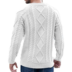 Pull à manches longues à col rond 100% coton pour hommes avec logo personnalisé OEM-Utilisation hivernale chaude de haute qualité - Product Image 2