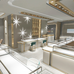 Boutique Bijouterie Design d'intérieur Présentoir de bijoux en verre de comptoir personnalisé en usine Vitrine de bijoux - Product Image 4