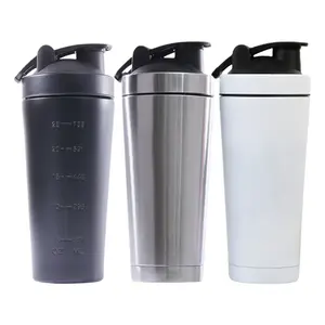 En stock 750ml 25oz Shaker à protéines en acier inoxydable avec couvercle - Product Image 1