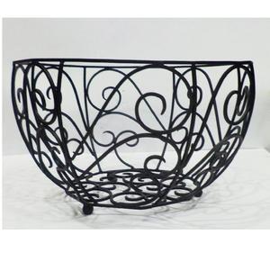 Cesta de Almacenamiento Multifuncional, Cesta de Frutas de Estilo Único, Cesta de Frutas de Metal de Alambre de Hierro con Recubrimiento de Polvo Negro, Tamaño Estándar - Product Image 1