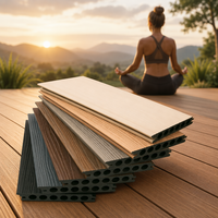 Planche de terrasse en composite bois-plastique co-extrudé, moderne, imperméable, pour extérieur