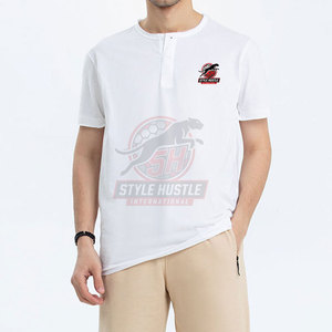 เสื้อยืดเฮนลีย์คุณภาพสูง ออกแบบตามสั่ง (OEM) เสื้อยืดเฮนลีย์ผ้าฝ้าย ผลิตในปากีสถาน เสื้อยืดเฮนลีย์ - Product Image 2