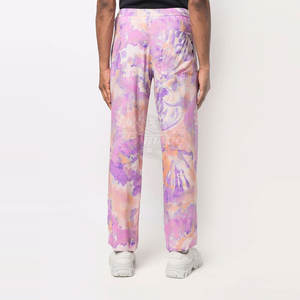 Pantalon de survêtement évasé droit pour hommes, taille élastique, logo personnalisé, coupe ample, taille haute, pantalon baggy décontracté en polyester de style coton - Product Image 4