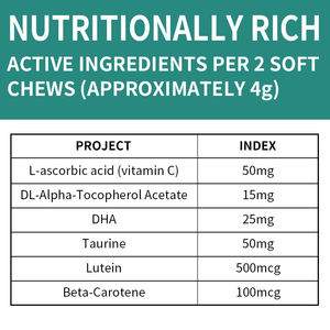 Pet Clear Vision Soft Chews con lecitina, taurina, calcio y aceite de pescado para perros y gatos, salud ocular y eliminación de manchas de lágrimas - Product Image 2