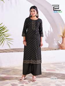 Vêtements indiens et pakistanais Kurti en rayonne élégant pour femmes et filles Plazzo Party Wear Kurtis Meilleur prix directement de la boutique indienne - Product Image 2