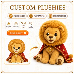 Ensemble de jouets en peluche personnalisés 12 signes du zodiaque, super doux, certifiés CE, adorables poupées en peluche constellations, fabricant OEM ODM, signe astrologique - Product Image 3
