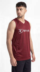Maillot de basket-ball Premium Oxblood Shadow pour les équipes professionnelles, les clubs d'entraînement, vêtements en maille respirante - Product Image 3