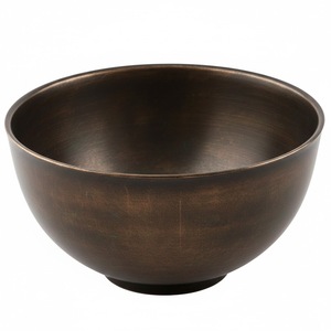 Tazón de Servir de Metal Más Vendido, Acabado Bronce Antiguo para Utensilios de Cocina, Hogar y Mesa de Hotel, Tazones para Servir Alimentos y Ensaladas - Product Image 1