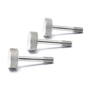 Perilla de tornillo de pulgar de PC con perno cautivo moleteado métrico CNC 6-32 M4 M5 M6 personalizado de acero inoxidable A2 304 - Product Image 3