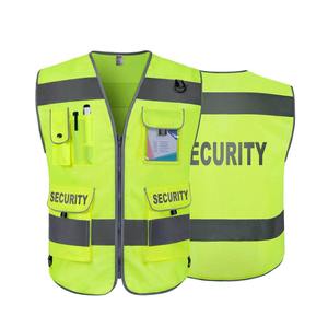 Logotipo personalizado Algodón transpirable Seguridad industrial Construcción Trabajo Seguridad Chaleco Reflectante Bolsillos de alta visibilidad Certificado CE - Product Image 1