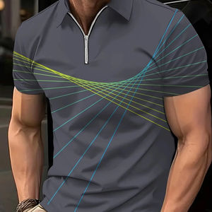 Classic Men's Summer for <b>Polo</b> <b>Shirt</b> Short Sleeves Fashion Button Tops Jersey Casual Business Leisure Solid <b>Striped</b> T-<b>Shirt</b> Man's - Product Image 1