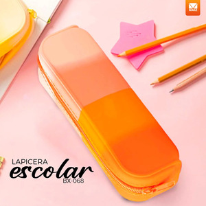 Étui à crayons portable en silicone pour enfants - Couleurs assorties - Product Image 2