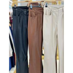 <span class=keywords><strong>Pantaloni</strong></span> in Pelle a Vita Media Stile Spagnolo Collezione 0088 Eleganti <span class=keywords><strong>Pantaloni</strong></span> in Tessuto PU - Product Image 2