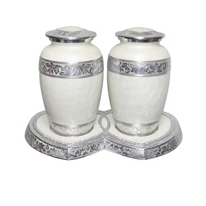 Urna de Cerámica Metálica de Lujo Más Vendida, Elegante Contenedor Conmemorativo para Cremación, para Exhibición en Interiores y Exteriores, Disponible para la Venta - Product Image 5