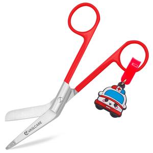 Ciseaux d'infirmière rouges avec porte-clés poupée ambulance mignonne pointe émoussée et lames aiguisées ciseaux médicaux ciseaux à pansement Vaslcare - Product Image 1